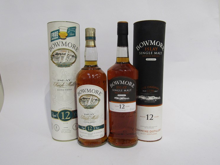 Bowmore Original Bottling Enigma 12 years Old Single Malt, 1ltr in tube,