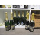 Eight bottles of Brut including Crement Lalsace, Saumer and Vin Mousseux demi-sec,