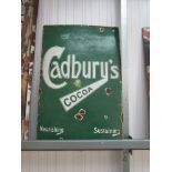 A green Cadbury's Cocoa enamel sign,