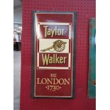 An enamel shaped sign for Taylor Walker Est.