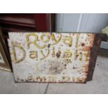 An enamel double sided sign; Royal Daylight, severely faded, 22.5" x 14.