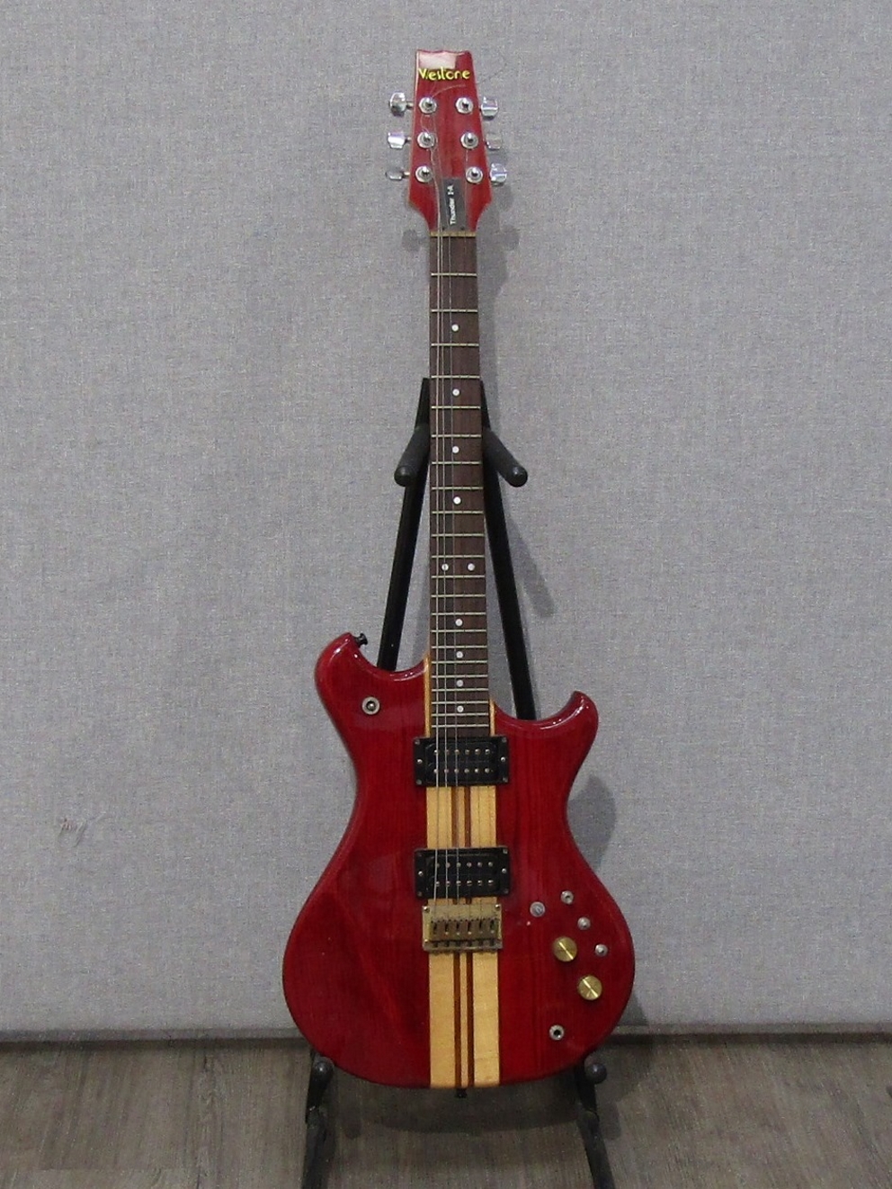 A Westone Thunder 1-A electric guitar with segmented body