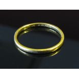 A 22ct gold wedding band, size O/P, 1.