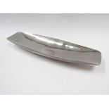 A Keswick School of Industrial Arts stainless steel 'Firth Staybrite' dish, No. J398, 45.5cm x 14.