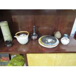 A collection of assorted studio pottery including Fishley Holland etc (11)