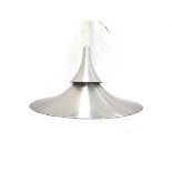 A Danish style aluminium flared ceiling light