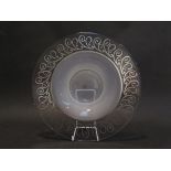 An Egizia Argento glass bowl "Ommagio", Victor Horta silk screen design printed by hand,