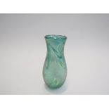 JOHN DITCHFIELD - A Glasform green iridescent vase, incised detail to base, No.