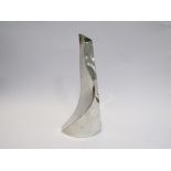 A pewter twist vase by Catherine Tutt,