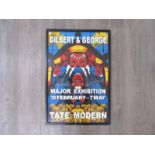 A Gilbert & George signed Tate Modern framed exhibition poster,