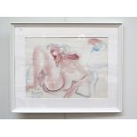 LYALL WATSON (1908-1994): Reclining nude, watercolour, framed and glazed.