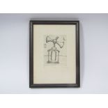 BEVIS SALE (XX) A signed framed artists proof etching, "corkscrew", total 16cm x 22cm,