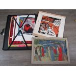 A collection of urban/street art limited edition prints and posters some housed in a portfolio case,