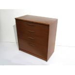 A teak chest of drawers by Austinsuite (marked in drawer) 79cm x 43cm x 84.