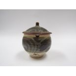 BERNARD LEACH (1887-1979) (ARR) A St Ives Pottery porcelain marmalade pot, brushwork detail.