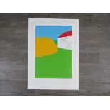 An unframed 1981 coloured print titled Making Hay, indistinct pencil signature and numbered 147/500.