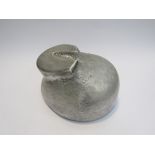 ROY RASMUSSEN (1919-2014):"Organic Form" beaten aluminium sculpture (late 1980's) 20cm high x