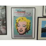 A framed original Andy Warhol (1928-1987) art exhibition poster for A Retrospective exhibition at