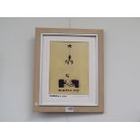 A framed Banksy print 'Grab a DJ And Make A Star', Bristol 1999, No. 5/50 Giclee print, 27cm x 19.