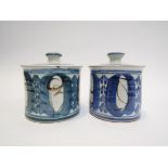 Aldermaston, a pair of lidded preserve pots, 11.