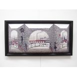 JOHN WILSON (XX/XXI) A framed 3D print titled 'Banksy Meets Lowry'. No.146/150.