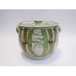ALAN CAIGER-SMITH (1930-2020) (ARR) A large Aldermaston Pottery lidded pot with twin handles,