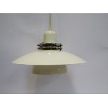 A Danish small pendant light in white,