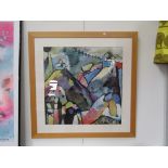 After Wassily Kandinsky (1866-1944): Two framed abstract art prints