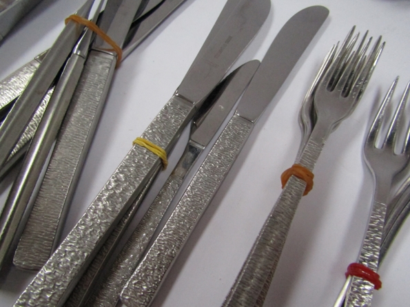 50 pieces of 1960's Viners "Studio" cutlery designed by Gerald Benney - Image 2 of 2