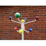 A contemporary design "Billiard Ball" hat stand