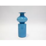 A Holmegaard Carnaby range blue and white cased vase. 22.