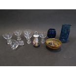 Holmegaard Glass collection of six Princess range wine/port glasses and a collection of four pieces