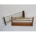 Two wall hanging coat racks