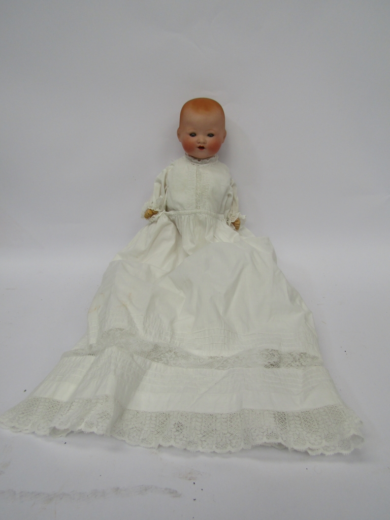 An Armand Marselle 351/2 1/2K dream baby bisque head doll on jointed composition body,