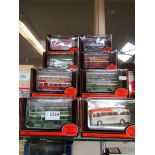 Twenty boxed EFE 1:76 scale diecast buses