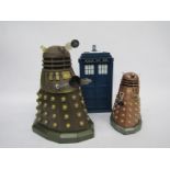 Two Dr Who Daleks and Tardis money box