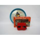 A boxed Paddington Bear view master and slides and a Paddington tray