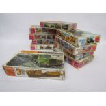 Ten Matchbox military model kits with instructions
