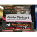 A Corgi diecast Eddie Stobart Truck Set & Playmat, AEC Truck and Trailer (x2),