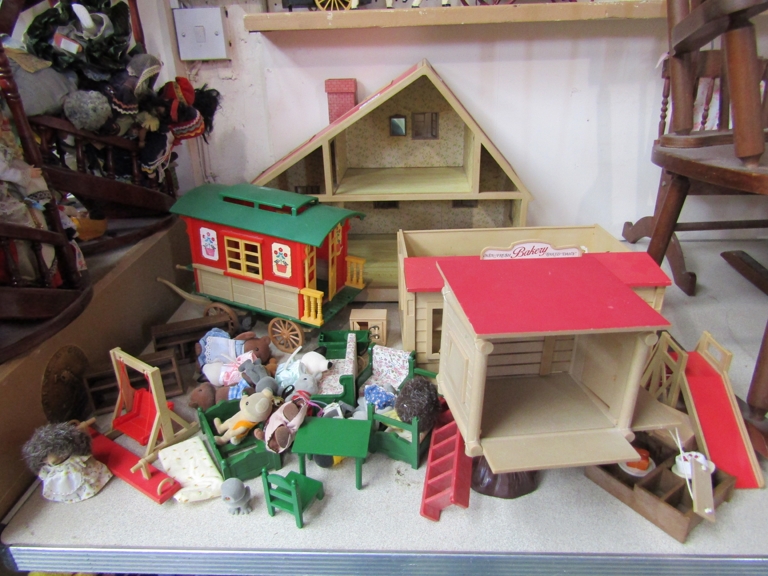 A collection of 1980's Sylvanian Families vehicles,