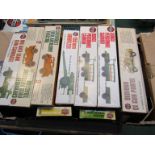 Seven Airfix military model kits with sealed contents and two Airfix military model figure sets (9)