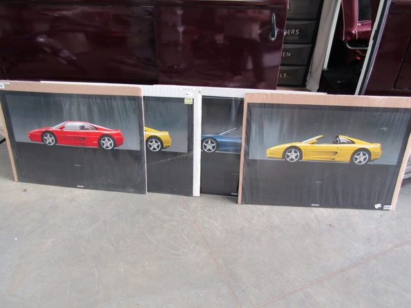 Four packs of Ferrari posters 'F355 spider', 'F355 GTS' and 'F355 berlinetta'.