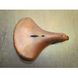 A leather spring mounted bike saddle by Lepper