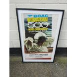 A framed and glazed 1968 'BOAC International 500 World Championship Sports Car Race', Brands Hatch.