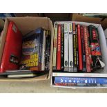 Two boxes of motor sport related books including 'The Complete Encyclopedia of Formula 1'