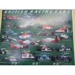 20 'British Racing Cars' posters covering 1970's, 80's and 90's.
