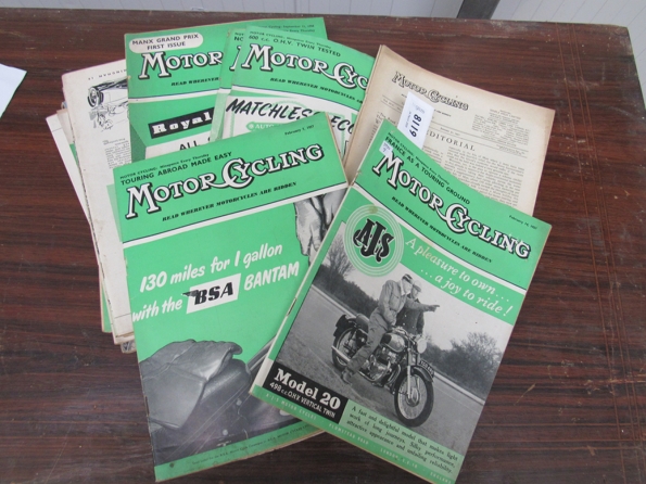 A quantity of 'motor cycle' magazines