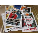 A pack of approximately 50 reproduction 1950s motoring posters.