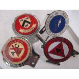 Four car badges 'The Auto Camping Club',