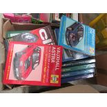 A box of Haynes manuals including Peugeot,